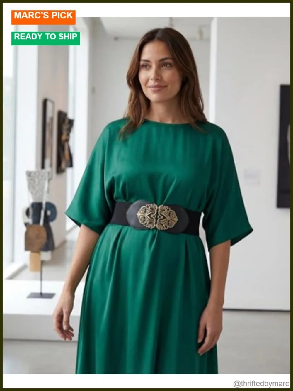 3 Inch Wide Waspie Elastic Vintage Buckle Waist Belt